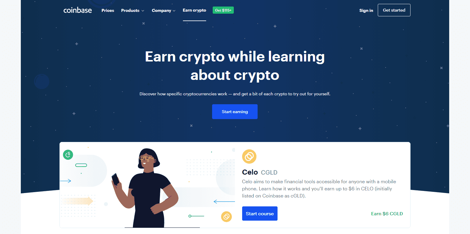 Coinbase Review educational section